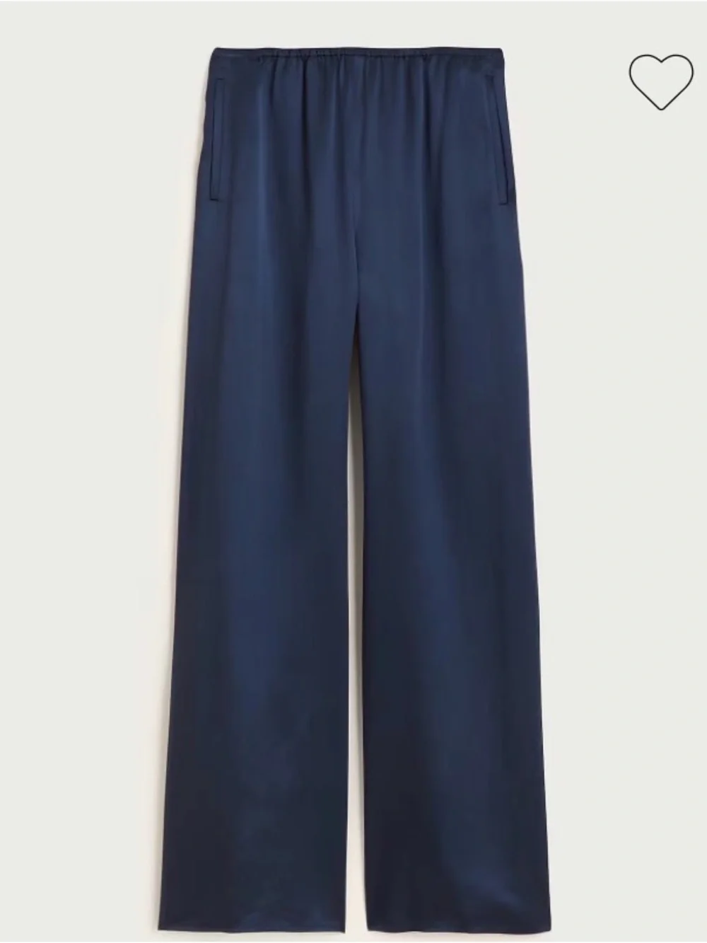 Women's Cosmo pant in luster charmeuse (Navy Wide-Leg Pants) - J Crew